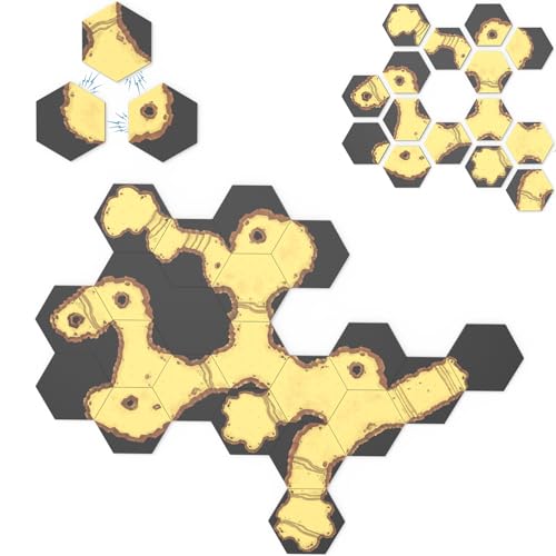 Modular Magnetic Locking DND Map Tiles for Dungeons & Dragons Game | Double-Sided | Fog of War | Dry-Erase | Static Cling Stickers - Cave - style: Cave