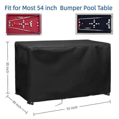 4.5 FT Game Table Dust Cover for 54 in Bumper Pool Billiard Table | 55x40x30,Waterproof Dustproof Heavy Duty Oxford Fabric,for 54" Bumper Pool Table for Adults and Kids Game Room - size: Pool Table-55"x40"x30"