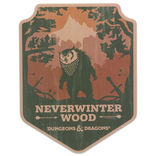 Hasbro Dungeons and Dragons Neverwinter Wood Wall Decor | Vintage D&D Sign for Game Room or Man Cave - color: Green