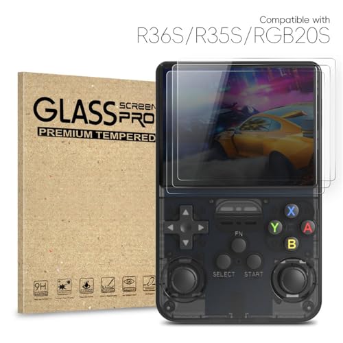 Screen Protector - Protective Glass for R36S/R35S/RGB20S Gaming Console 3.5-inch Screen Clear 9H Tempered Glass Film Dust & Scratch Resistant Anti-Bubble (3 Pieces) - color: 3 Pieces