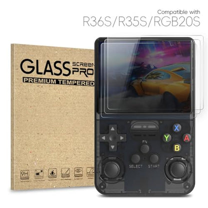 Screen Protector - Protective Glass for R36S/R35S/RGB20S Gaming Console 3.5-inch Screen Clear 9H Tempered Glass Film Dust & Scratch Resistant Anti-Bubble (3 Pieces) - color: 3 Pieces