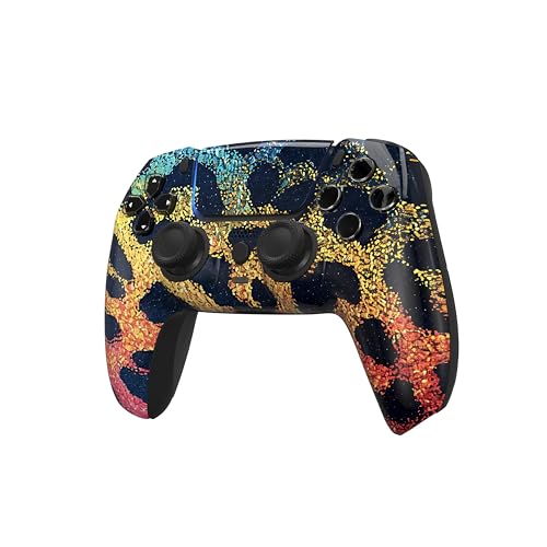 ProControllers LLC Custom Wireless Controller for PS5 - Hand Airbrushed & Multiple Designs Available (Rainbow Cheetah) - color: Rainbow Cheetah