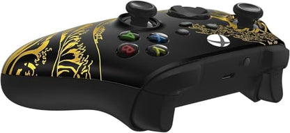 Custom Controllerzz Wireless Controller for Microsoft Xbox Series X/S & Xbox One - Soft Touch Feel - Custom Series X/S Controller (X/S Golden Waves) - color: X/S Golden Waves