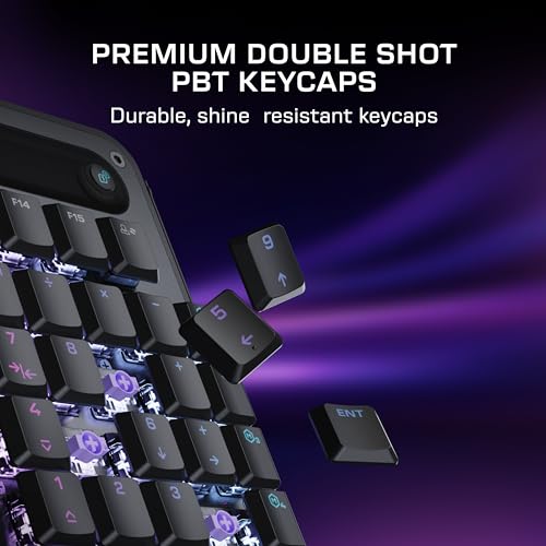 Turtle Beach Command Series KP7 Compact Hall-Effect Gaming Keypad | Extended Thumb Bar, Low-Profile Hall-Effect Switches, Rapid Trigger, Double Shot PBT Keycaps, 8K Polling, Per Key RGB, Black - style: KP7 Keypad