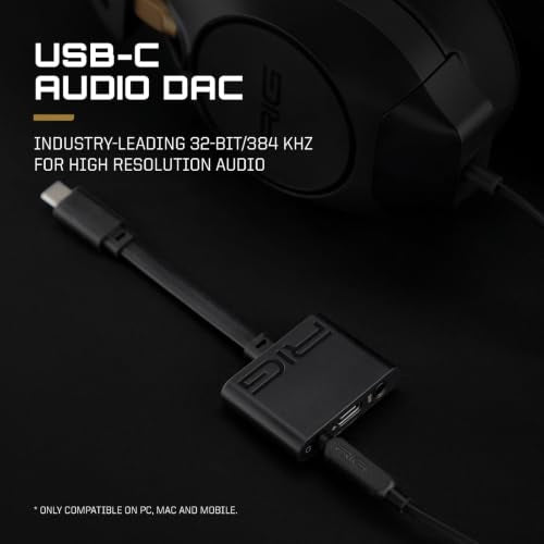 RIG R5 Spear MAX HD Wired PC Gaming Headset | 40mm GrapheneQ™ Drivers, USB-C Audio DAC, Dolby Atmos 3D Audio, Detachable Noise-Canceling Mic, Memory Foam, 3.5mm, USB-C - color: Black