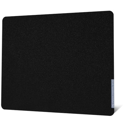 XVX Glass Mousepad Gaming, Black Hard Mouse Pads for Esports, Large Mouse Mat 16.2" x 12.2", Tempered Glass Mouse Pad Smooth Micro-Etched Surface with Improved Precision and Speed - color: Black