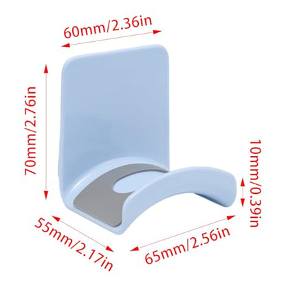 1Pcs Blue ABS Plastic Headphone Stand Hanger, Table Wall Mount Headset Holder Hook, Adhesive Earphones Hangers for Desk Headphone Hanger, Most Headphones and Controller - color: Blue, size: Wall Mount