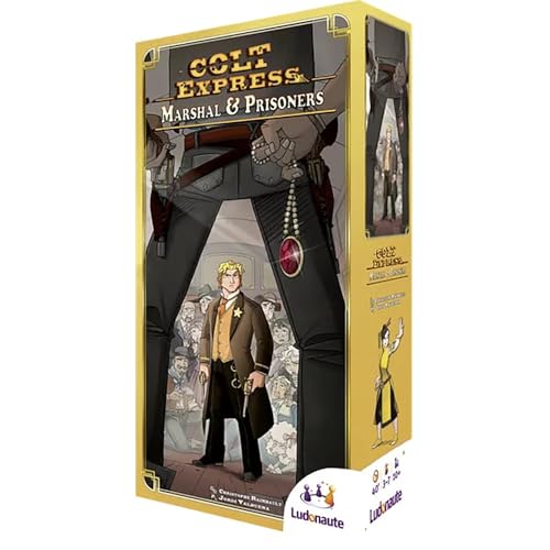 Colt Express Marshal and Prisoners Board Game EXPANSION - New Challenges Await! Wild West Adventure Game, Strategy Game for Kids & Adults, Ages 10+, 2-6 Players, 40 Minute Playtime, Made by Ludonaute - style: Marshal