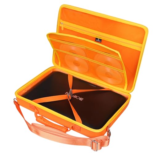 Tourmate Hard Storage Case for BOIFUN/POFOTO/YOTON 17.5" 16.9" 15.5" Portable DVD Player,PJGCWB 16.9" POFOTO 15.7" Portable EVA Box (Only Box) (Orange & Yellow) - color: Orange & Yellow
