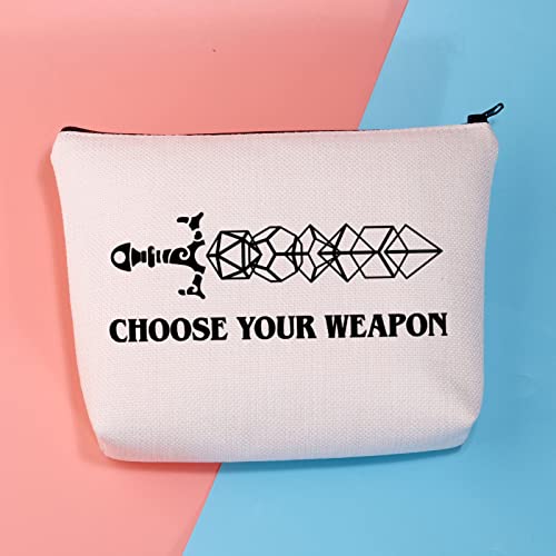 BDPWSS Choose Your Weapon Gamer Makeup Bag Dragons D20 RPG Gaming Gift Dragons Tabletop Role Playing Gamer Gift (Choose your dice)