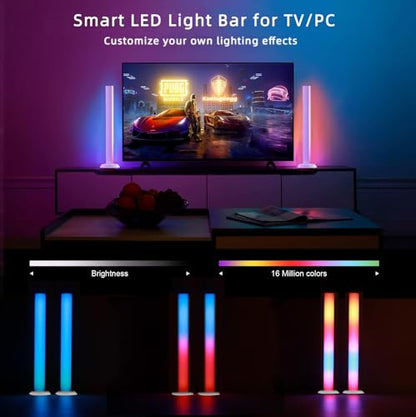 Smart LED Light Bar, TV Backlight Ambient Lighting, Compatible with Alexa, RGB Light Bar for Room with 16 Million Colors, Music Sync Gaming Lights APP Control, Desk Lamp LED Lights for TV, PC, Party