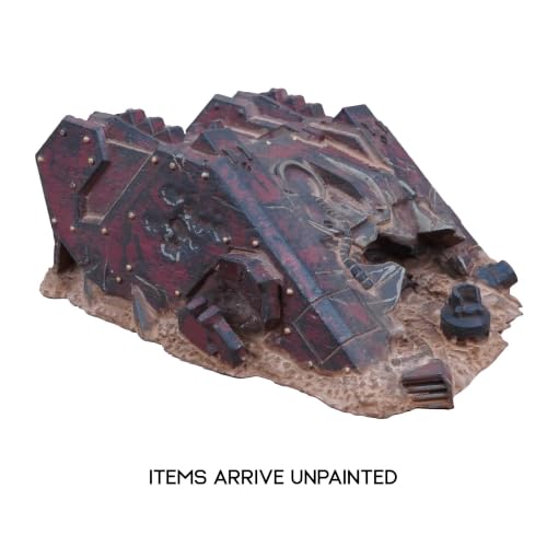 Tabletop Terrain Destroyed Grimdark Tanks - Sci-Fi Grimdark Tanks for Tabletop Wargaming 28mm 32mm