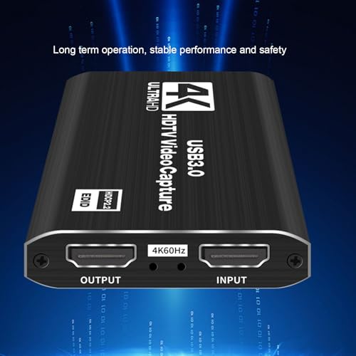 GOWENIC HDMI Capture Card, Audio Video Capture Card, 4K USB 3.0, Video Game for Streaming, Gaming, Conference, Works for P5 Camera PC OBS