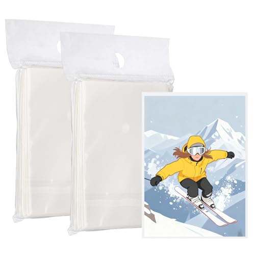 Matte Card Sleeves, Trading Card Sleeves Deck Protectors Perfect for Trading Cards & Baseball & Sports & Magic Gathering & Magic Game Cards (White, 100 Pcs) - color: White