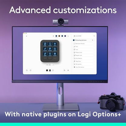 Logitech MX Creative Console 9 Customizable Keys - Graphite | Control Dial, for graphic design, Zoom and Spotify, includes 3-Month Adobe Cloud Membership, Stream Deck Accessories - color: Graphite
