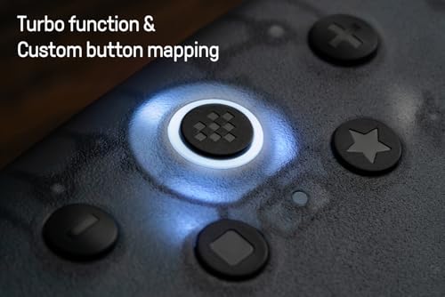 8Bitdo Ultimate 2C Hall Effect Joysticks and Hall Triggers Wireless Controller for Windows PC and Android, with Remappable L4/R4 Bumpers, Turbo function & Rumble vibration (Transparent Black) - color: Transparent Black, size: Ultimate 2C