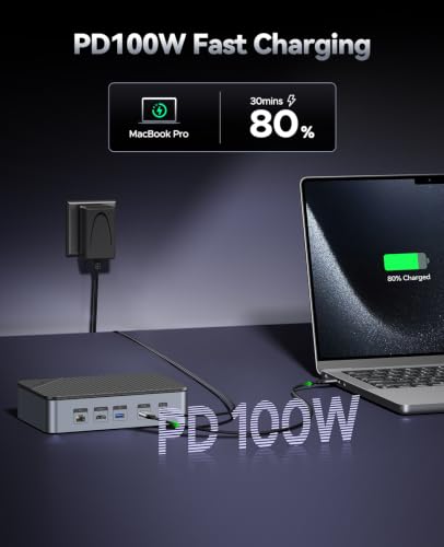 ORICO 12-in-1 USB C Hub with M.2 + SATA 2.5”/3.5” SSD/HDD Enclosure, USB C to HDMI Adapter 4K@60Hz,10Gbps USB A/USB C Data Ports, USB C Docking Station for Windows/mac OS D35M2