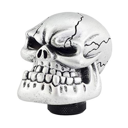 Silver Skull Manual Automatic Gear Shift Knobs - color: Silver