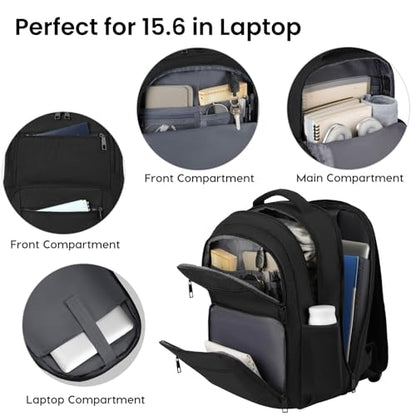 BIKROD Backpack for Men, TSA Travel Backpack, College Backpacks Water Resistant Back Pack, Business Anti Theft Durable Computer Bag Gifts Fits 17.3 Inch Laptop, Grey - color: Black, size: 17.3 Inch
