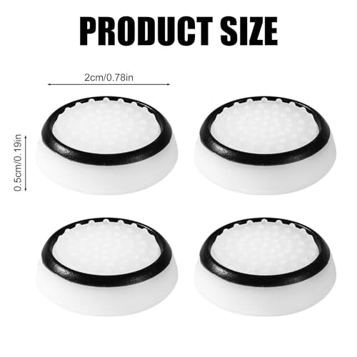 4pcs Thumb Grips, Full Protection Anti-Slip Anti-Scratch Anti-Fingerprint Protective Cover Thumb Joystick Cap Compatible with Xbox Series X/S Xbox One Switch Pro Controller(White) - color: white