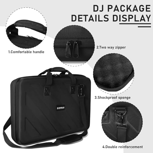 Hard Case Compatible with Pioneer DJ Controller RX,SX,SX2,SX3/DDJ-FLX6/Denon MC7000 Protective Carrying Storage Bag,Blcak(l-27.2 x 15.7 x 4 Inch) - size: DDJ-FLX6/SX2/SX3
