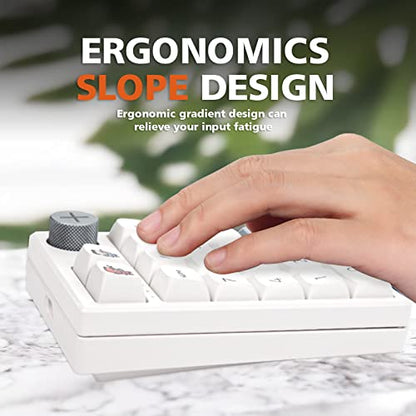 Darmoshark K3 Pro Three Mode 2.4G/BT5.0/USB-C Wireless Bluetooth Mechanical Number Keyboard - 19 Key Mini Portable RGB Backlight Game Keyboard - size: K3PRO