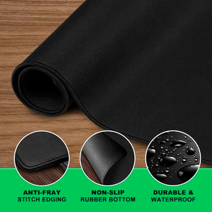 LifeTrim Huge 46”x17” 5mm Gaming Mouse Pad Large Mouse Pad for Desk Gaming Giant Black XXL Thick Long Extra Large Extended Big Gamer Desk Mat - size: 46" x 17"