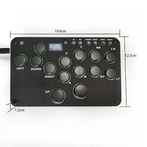 XIAO SHI MIN STORY Leverless Controller Fight Sticks 12Keys All-Button Arcade Fightstick Supports Turbo & Hot Swap RGB for PC/PS4/PS3/Switch