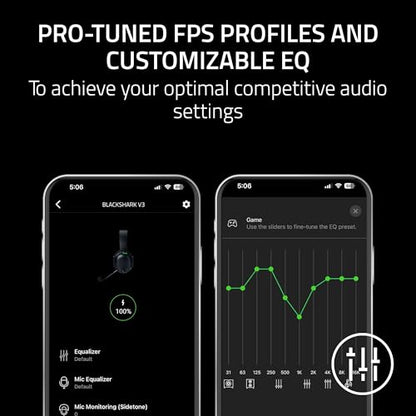 Razer BlackShark V3 Wireless Xbox Gaming Headset, 50mm Drivers, Black | Super Wideband Mic, 2.4 GHz, Bluetooth, USB, Works with PC, Mac, PS5, Nintendo Switch, Smartphone, 70 Hr Battery - color: Black, style: Xbox