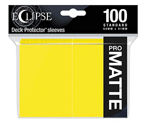 Ultra Pro E-15620 Eclipse Standard Matte Sleeves 100 Pack-Lemon Yellow - color: Lemon Yellow