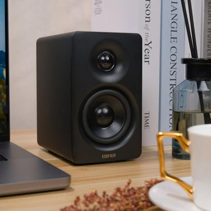 Edifier M60 Multimedia Speaker, 66W RMS Computer Speaker, Black | Bluetooth 5.3, Hi-Res Audio with LDAC, 3" Mid Bass & 1" Tweeter, USB-C AUX Inputs, Compact Desktop Speaker - color: Black