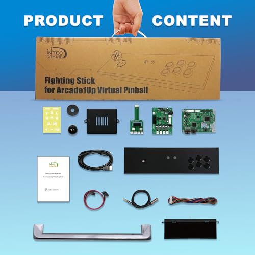 IntecGaming Switch Fighting Stick for Arcade1Up'S Digital Pinball - Expand Your arcade 1up Pinball Games, Play Your Switch on The Pinball, Modded Switch Joysticks Specially Designed for Arcade 1 Up Pinball