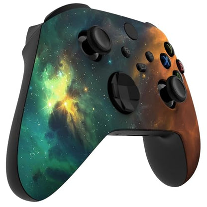 Stealth Controllers Wireless Controller for Xbox Series S, Xbox Series X, Xbox One - Soft Touch Feel - Custom Series S/X Controller (Green/Orange Galaxy) - color: Green/Orange Galaxy