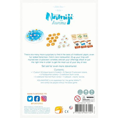 Namiji Aquamarine Board Game Expansion | Strategy Game | Japanese Fishing Game | Fun Family Game for Kids and Adults | Ages 8+ | 2-5 Players | Average Playtime 45 Minutes | Made by Funforge - style: Expansion