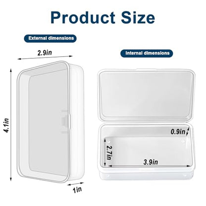 Blank Card Case, 4 Pack Clear Plastic Card Deck Box, Snaps Closed | Storage Box for Base Ball Trading Cards, Business Cards & More - color: 4 PCS Clear