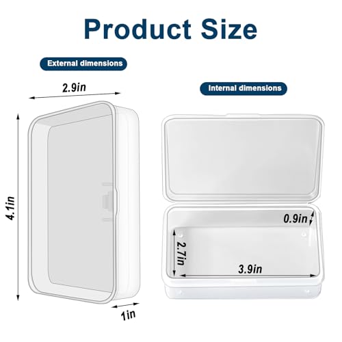 Blank Card Case, 8 Pack Clear Plastic Card Deck Box, Snaps Closed | Storage Box for Base Ball Trading Cards, Business Cards & More - color: 8 PCS Clear