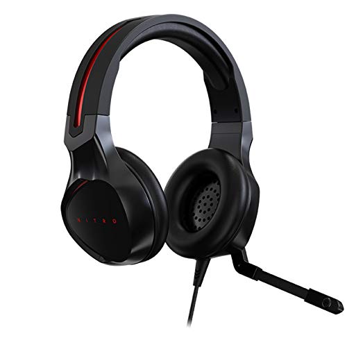 Acer Nitro Gaming Headset with Flexible Omnidirectional Mic, Adjustable Headband, (Pack of 1) - style: Nitro Headset