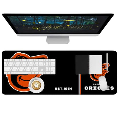 Baseball Mouse Pad Extended Large Gaming Desk Pad 31.5 x 11.8 Inch, XL Mousepad Topographic Mouse Pad with Anti-Slip Rubber Base for Baltimore Home Office - color: M-baltimore