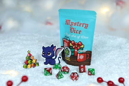 1985 Games Holiday Mystery Dice Bag – Unique DND Gifts for Role Playing Tabletop Games, Pack of 1 - color: Holiday Mystery Dice, size: Pack of 1