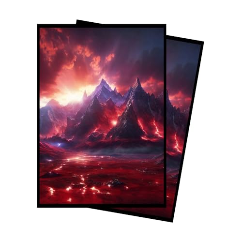 Red Mana - MTG Card Sleeves, 104ct, Standard Size, Smooth | Perfect for Double Sleeving, Smudge Resistant Matte Back, Standard 66x92mm - Compatible with Magic The Gathering & TCG Cards - color: Red Mana