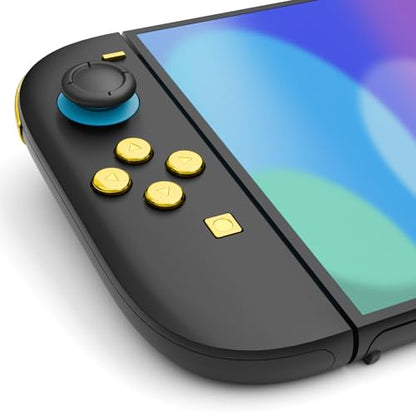 eXtremeRate DIY Replacement Full Set Buttons for Joycon 2, Custom ABXY Direction Keys Dpad + - C Home Capture Release L R ZR ZL Trigger Buttons for Nintendo Switch 2 Controller - Chrome Gold - color: Chrome Gold