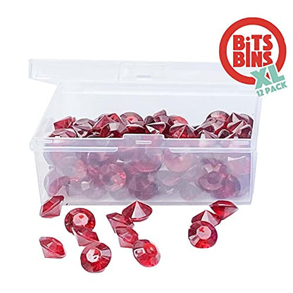 BitsBins Board Game Piece Storage and Organizers, Accessories that Organize Tokens and Components Both in the Game Box and During Game Play | Includes 12 BitsBins XL's | Measures 3.5" X 2.4" X 1.4" - size: X-Large