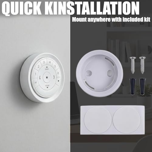 Remote Control Wall Mount Holder for Hunter Douglas PowerView Generation 2 Surface Mount Bracket Station Only Part (White) - color: White