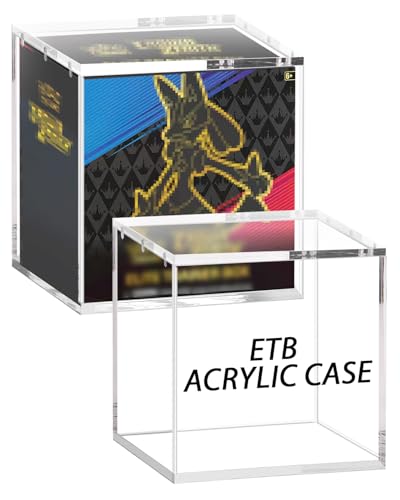 Etb Acrylic Case | UV Protection | Stackable Etb Protector Case | Compatible with Elite Trainer Boxes，High Transparency Display，Zero Assembly，Magnetic Lid - size: 7.8x3.9x6.8in