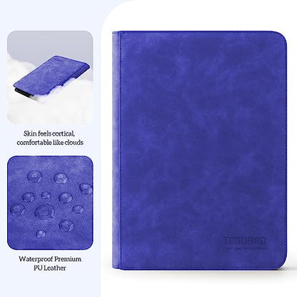 Trading Card Binder, 9 Side Loading Pocket Card Album Hold Up to 540 Cards, Zipper Binder for Cards Collection, TCG Card Holder for Game Card, Sports Card, Yugioh, MTG etc. (Blue) - color: Blue 9