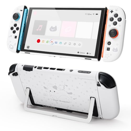GeekShare Slim Protective Case Compatible with Switch 2 (2025), Anti-Scratche and Shock-Absorption Dockable Hard Shell for Switch 2 Game Console - Angel Descended - color: Star Angel Cat