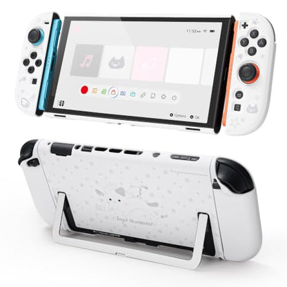 GeekShare Slim Protective Case Compatible with Switch 2 (2025), Anti-Scratche and Shock-Absorption Dockable Hard Shell for Switch 2 Game Console - Angel Descended - color: Star Angel Cat