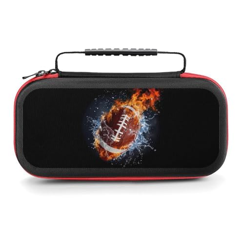 AoHanan Switch Carrying Case Flying American Football Ball Switch Game Case with 20 Games Cartridges Hard Shell Travel Protection Storage Case for Console & Accessories - color: Flying American Football Ball
