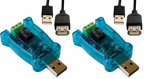DSD TECH SH-UR01A USB Relay Controller for Computer and Laptop(1CH) (Pack of 2) - size: 1CH (Pack of 2)