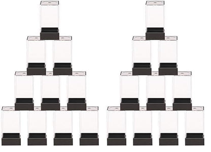 Wiz Dice - Dice Boxes - Clear Acrylic Display Box for Storage of Figurines, Collectibles, DnD Dice Set, Other Valuables - 1.43" x 1.43" x 1.75" - 10 ct (Pack of 2) - size: large (Pack of 2)